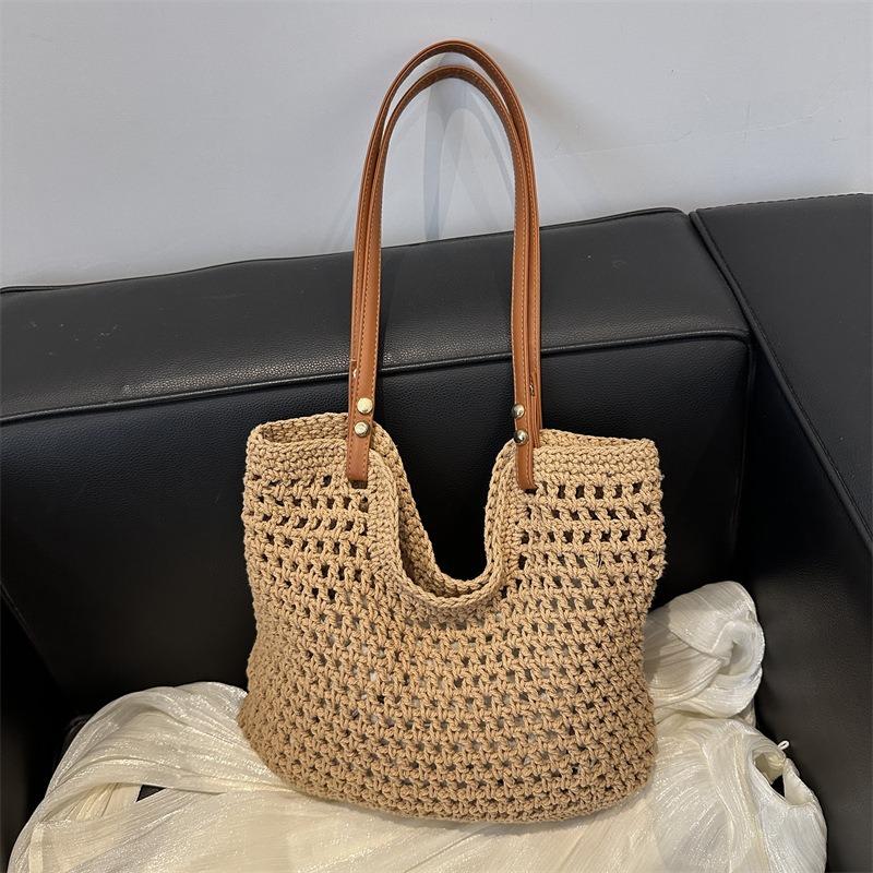 Beautiful Single Shoulder Seaside Vacation Bag Women's Beach Bag Woven Large-capacity New Straw Commuter Tote Bag