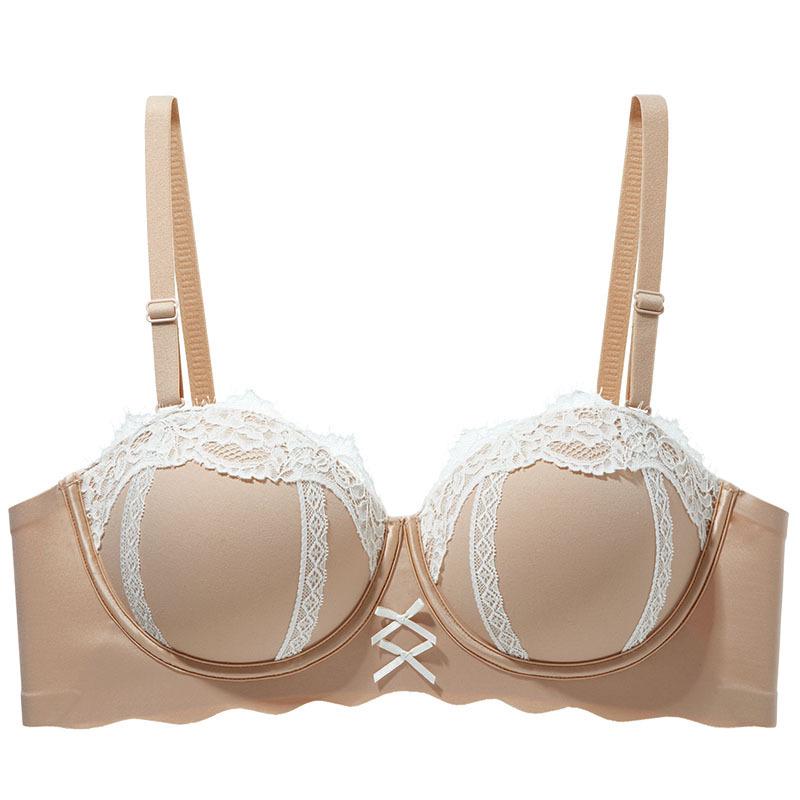 Leopard Print Strapless Lift Bra with Adjustable Underwire for Small Busts