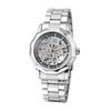 Men's Octagonal Automatic Mechanical Watch Silver Business Classic Simple Gear Style Luminous Stainless Steel Durable Gift
