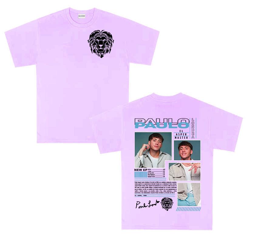 Rapper Paulo Londra Homerun Tour 2025 Album Print Tshirts Unisex Retro Oversized Cotton Tshirt Fashion Hot Sale Short Sleeve Tees