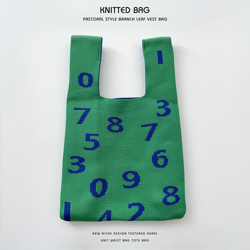 Colorful Knitted Handbags: Women's Fashion Shoulder Bags & Vest Waistcoat Styles