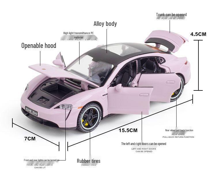 Baoshijie Taycan Alloy Children's Coupe Toy Car Model