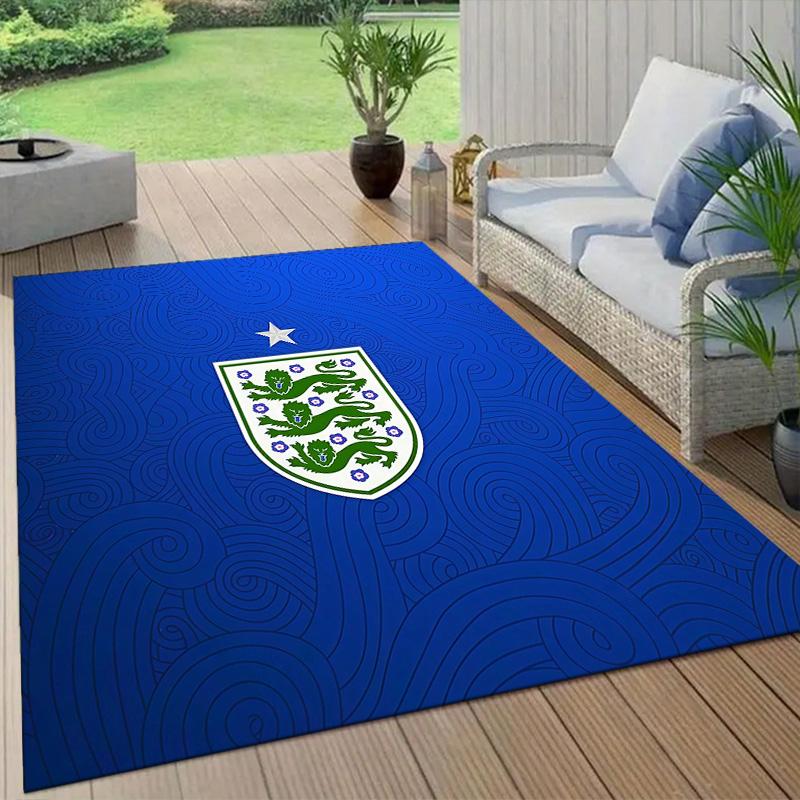 England National Men's Football Team3 Flannel Pattern Square Carpet,Area Rug,Carpet Rug for Living Room Bedroom Sofa Playroom Decor,Non-slip Floor Mat