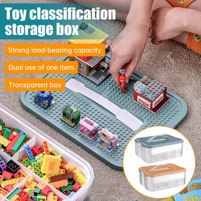 Úložný box Lego Dětské stavební bloky Úložné boxy Nastavitelný kontejner kompatibilní s Lego Mřížka Dětský organizér na hračky Úložný box
