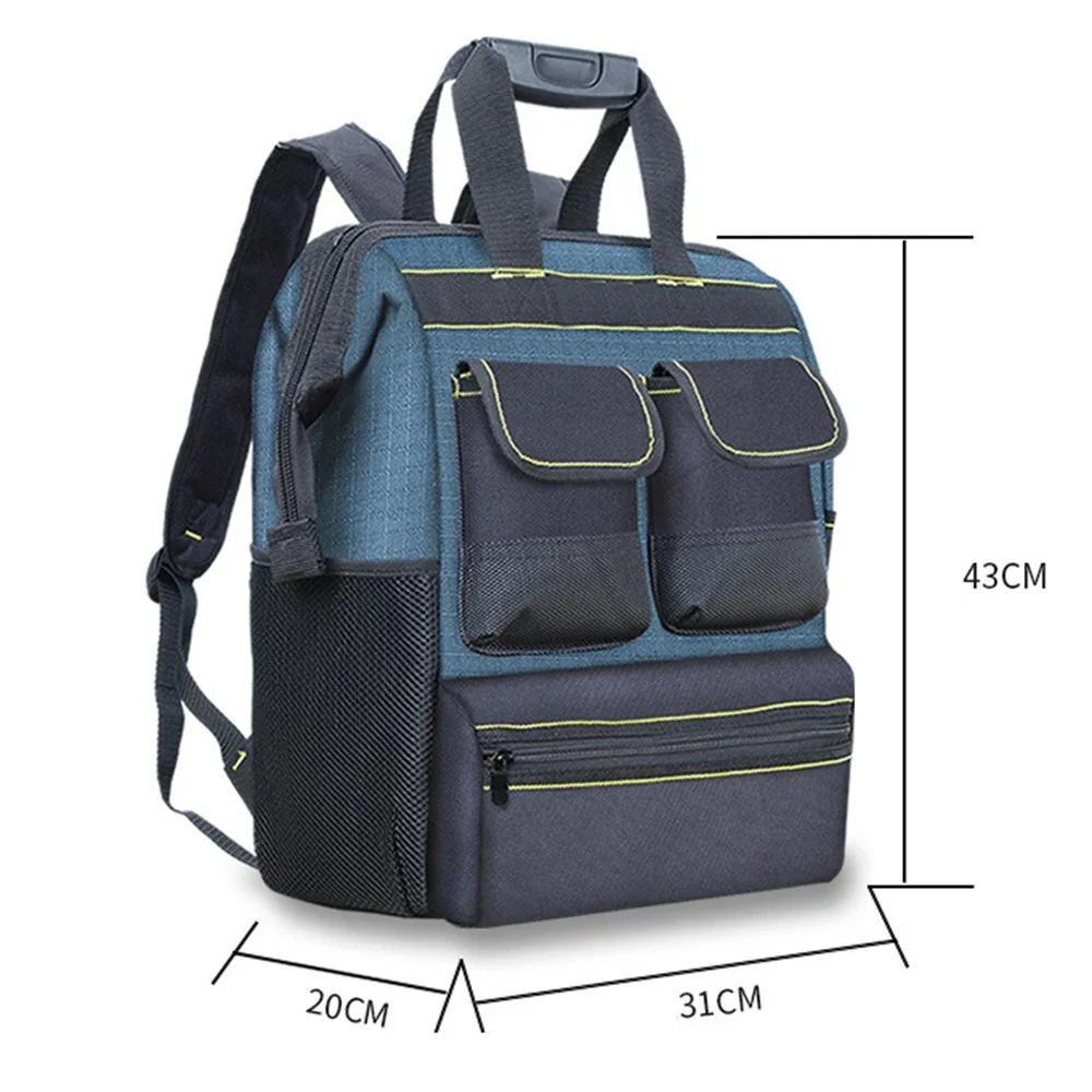 Shoulder Tool Backpack Canvas Electrician Tool Bag Large Capacity Multifunctional Durable Repair Backpack Packaging Tool Bag