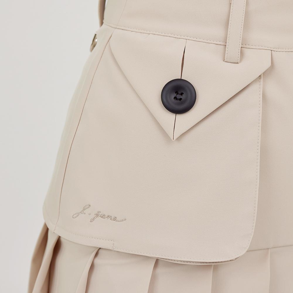 J Jane Big Pocket Trench Skirt (Beige)