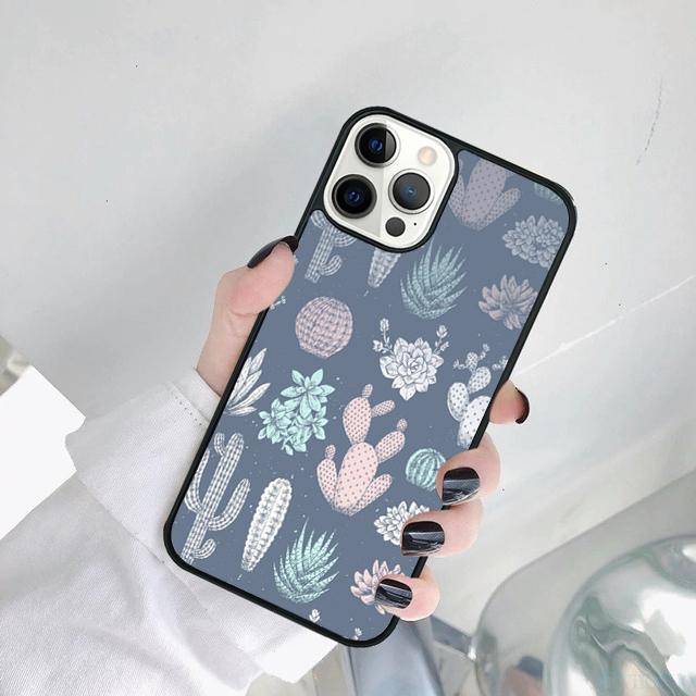 Cactus Pattern Phone Case Cover For iPhone 17 Air 15 Pro MAX 16 Plus 14 12 11 13 coque