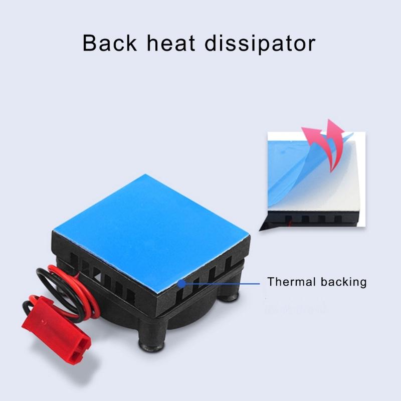Brushless CPU Cooling Fan With Aluminum Heatsink Silicone Pad Heat Dissipation Fan For RPI 4B/3B+ Development Board