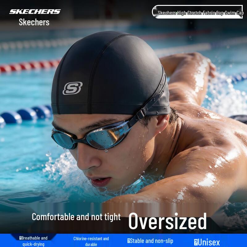 Skechers Unisex Fabric Swimming Cap