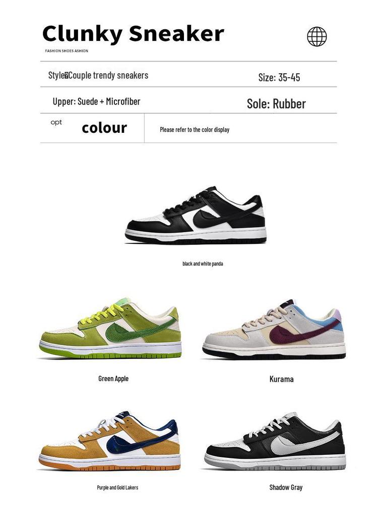 Pánské AJ1 Low-Top černé a bílé Panda Dunk Skate boty a dámské tenisky Air Force One