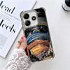 Earth Stars Space Universe Plating Phone Case For Xiaomi Redmi Note 14 15 Pro Plus 13 12 11 11S 11T 10 9S 9 5G Anti-Fall Airabag