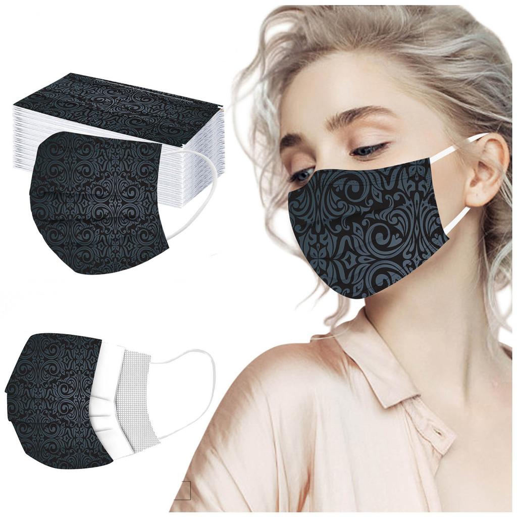 Adult Women Man Disposable Face Mask Industrial 3Ply Ear Loop 50PC Mask