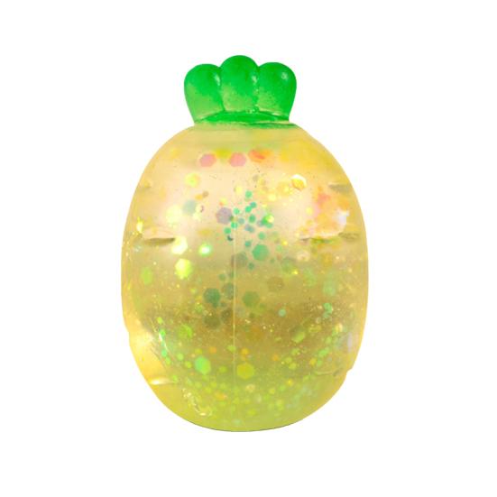 Mini Radish Squeeze Toy Stress Relief Clear Glitter Radish Stress Sugar Ball 1pc