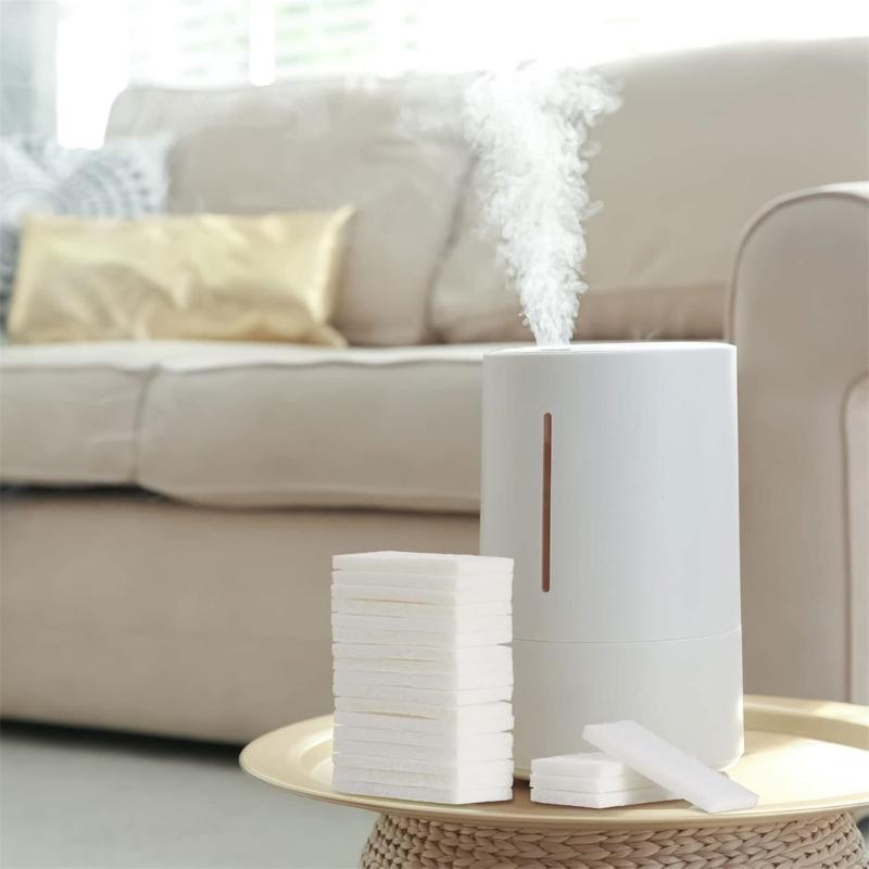 60 st Luftfuktare Aromkuddar Ersättningsfilter Avkalkningskuddar för HM306 HM311 HM512S Luftfuktare Oparfymerade Påfyllningskuddar
