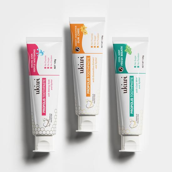 Choose one of three types of ukiwi toothpaste 120g