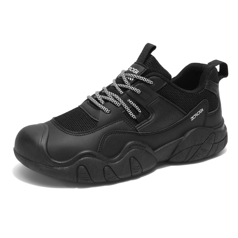 Fashion 2025 New Men's Casual Sport Shoes Autumn Trendy Niche High-End Feel Thick-Soled Old-School Style Breathable Plastic Shoes