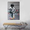 Banksy Graffiti-Kunst auf Leinwand, Gemälde an der Wand, Kunst, Poster und Drucke für Wohnzimmer, Home-Office, Dekoration, rahmenloses Dekor, Geschenke