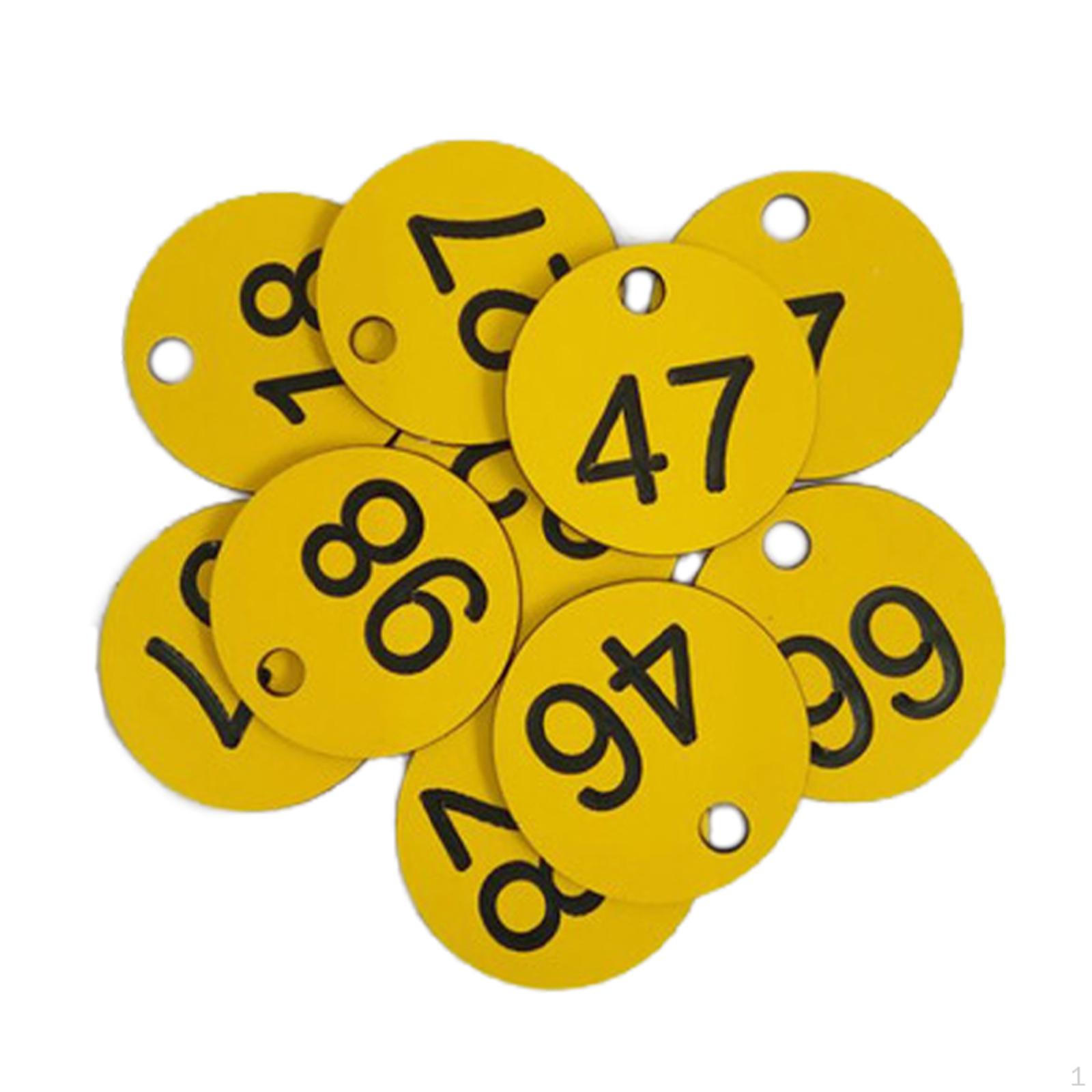 

100 упаковок круглих пронумерованих ресторанних шафок для готелів yellow+black word