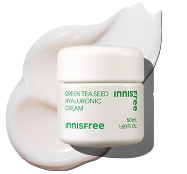 [Vegan Beauty] Innisfree Green Tea Seed Hyaluronic Acid Hydrating Cream (50ml)