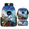 Cosmic Robot Peripheral Backpack, Youth and Primary School Students Schoolbag, Pencil Bag 3-piece Set