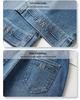 Light Blue High-Waisted Petite Straight-Leg Women's Jeans - Spring 2025 Collection, Loose Fit, Wide-Leg, Slimming Design