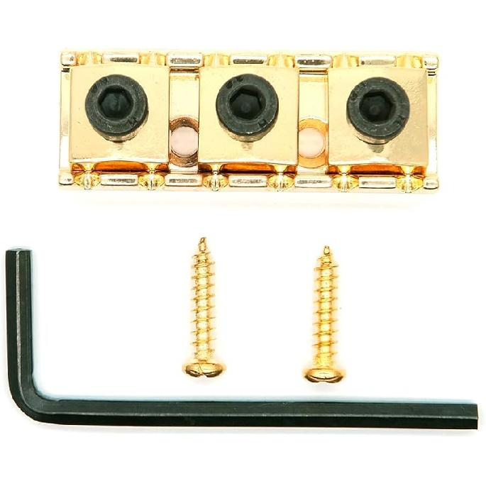 43mm Guitar Metal Locking Nut String Lock for Floyd Rose Style Electric Guitar Tremolo Double Lock System (Chrome) золотой