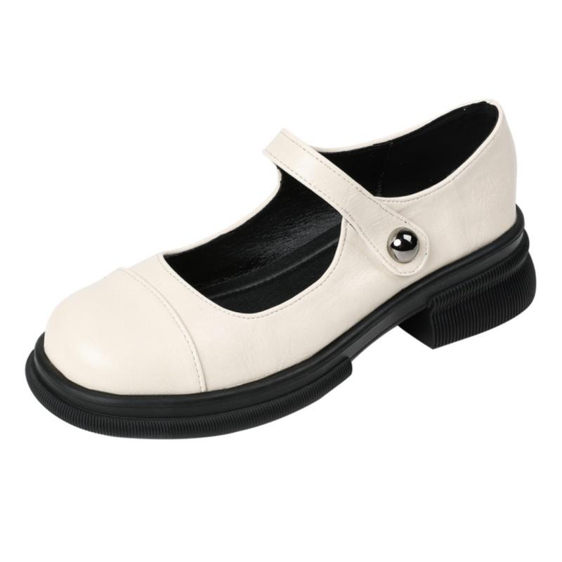 Fashion Spring 2025 Women's Mid Heels Shoes Mary Jane New Style Concise Comfortable Soft Shoes Trend Versatile Women Shoes