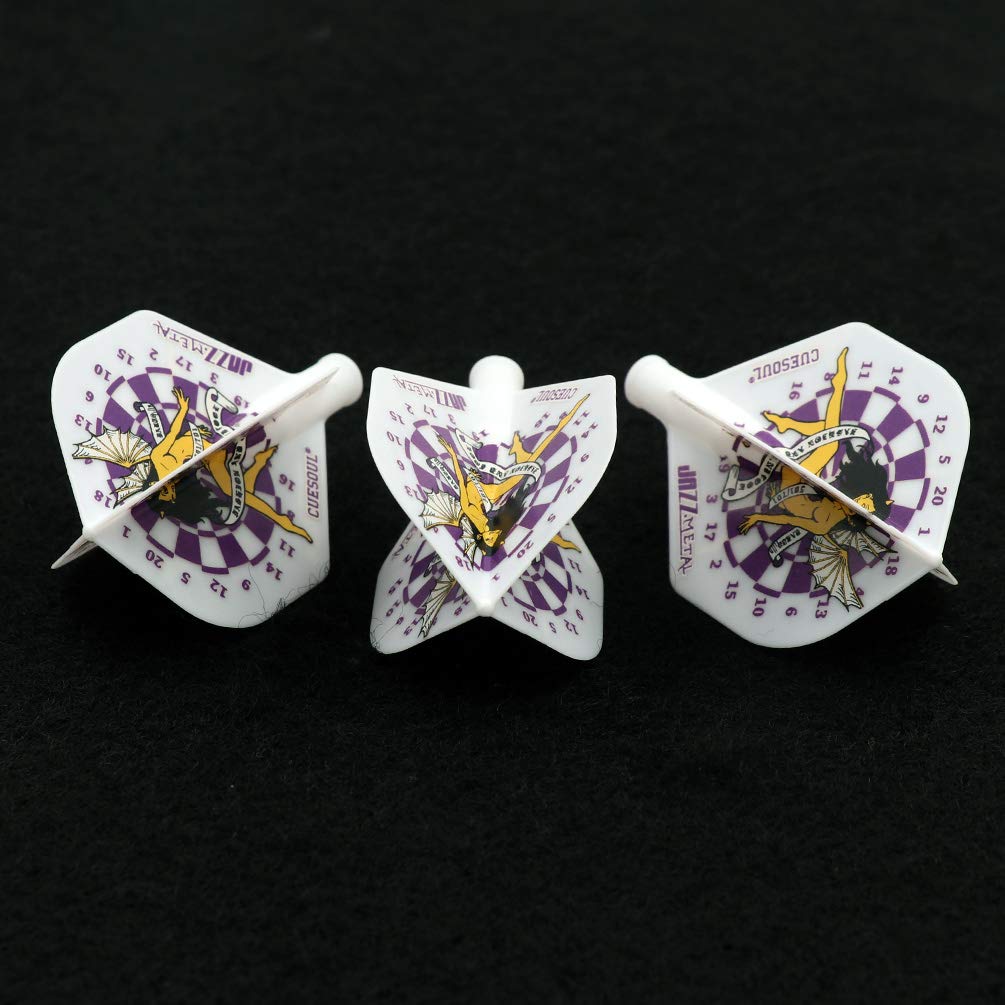 CUESOUL Dart Flights TERO System AK4 Standard Shape Heat Transfer Pattern 3 Pieces White