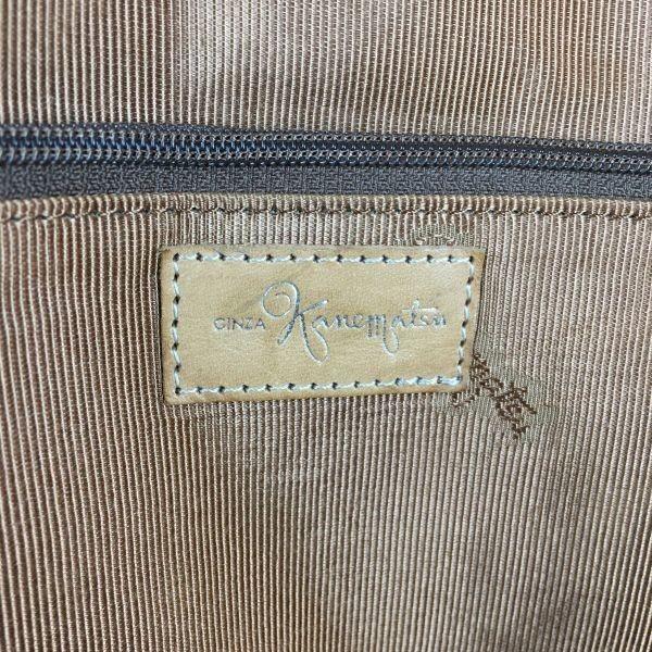 GINZA Kanematsu Leather Boston Bag Shoulder Dark Brown(USED)