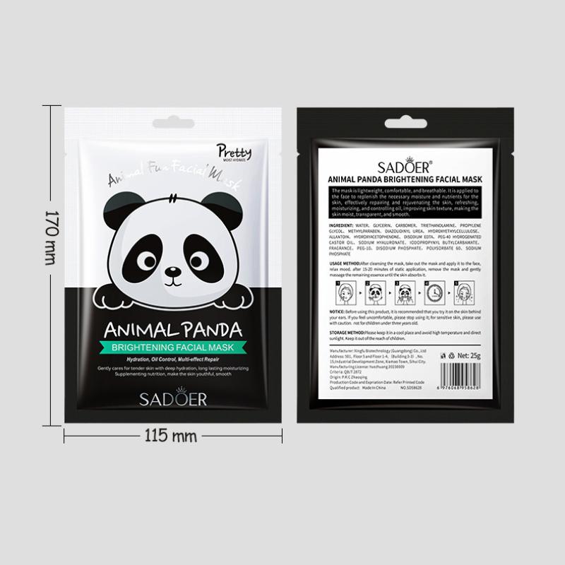 Sadoer Animal Panda Pattern Brightening Mask Nourishing Skin Mask