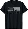 Funny Shirt American Flag Biker Motorcycle Short Sleeve  Gift Unisex T-Shirt