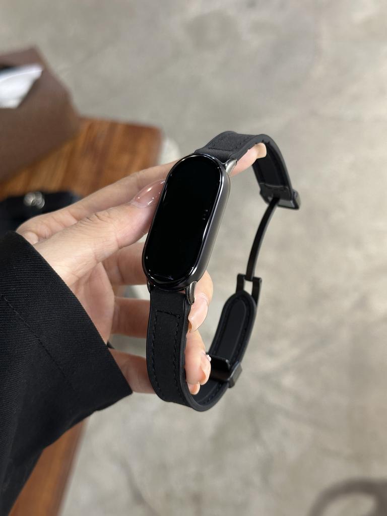 For Xiaomi Mi Band 10 9 8 Wristband Accessories Magnetic Bracelet Belt Pulseira Correas Xiaomi Smart Band 8 9 10 Leather Strap