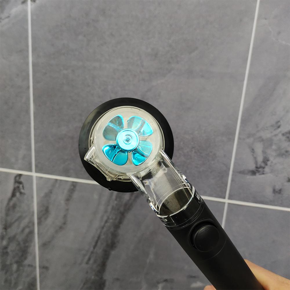 3 Modes LED Digital Temperature Display Turbo Fan Shower Head High Pressure Water Saving Spray SPA Filter Bathroom Accessories