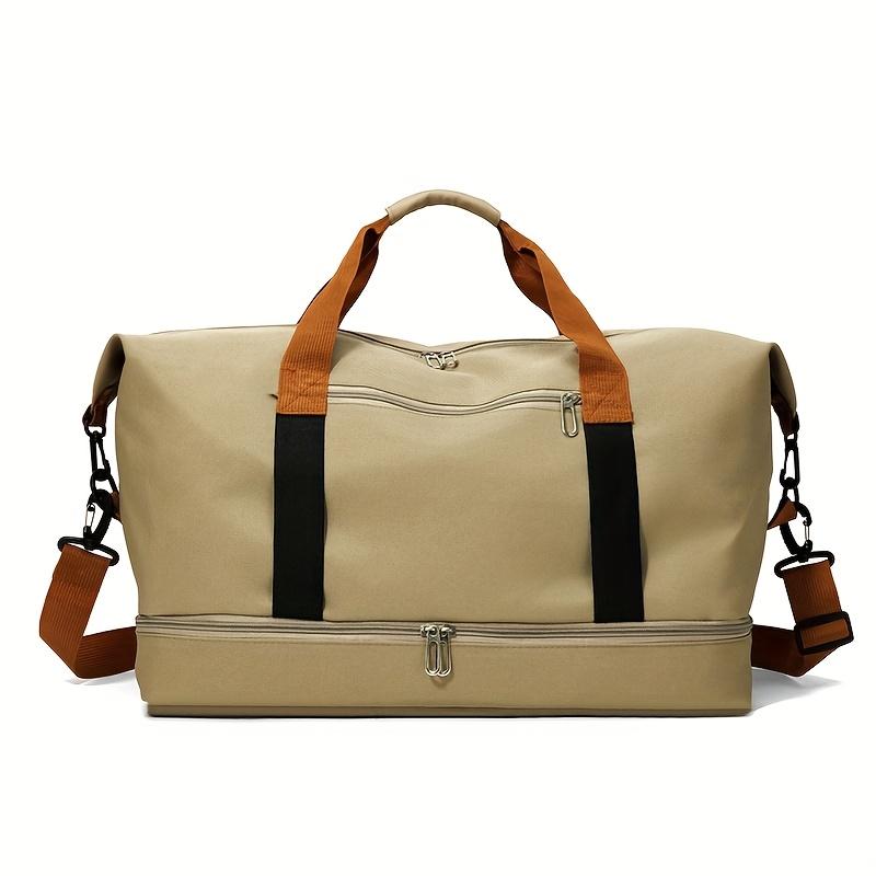 Large Capacity Versatile Travel Bag with Shoe Compartment - Durable Oxford Fabric, Portable Sports Gym Storage Bag, Weekender Overnight Bag