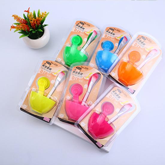 4 szt. DIY Miseczka do masek na twarz Pędzel do mieszania Łyżeczka do makijażu Patyczek do twarzy Zestaw narzędzi kosmetycznych