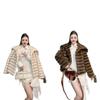Imitation Fur Winter Fashion Chinchilla Jacket Lapel New Imitation Rex Rabbit Hair Short Fluff Cross-grain Coat