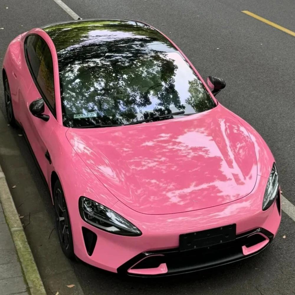 

Car Wrapping Film Car Sticker Crystal Pink PET Sticker Bubble Free Vinly Film Auto Decals Car Accessories Exterior Interior 50x152cm