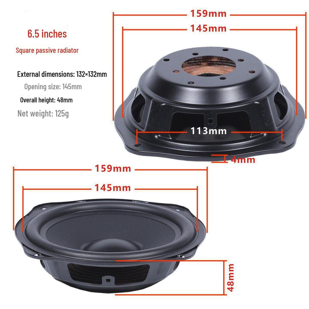Fake Horn Bass Radiator: 4, 5, 6.5, 8-inch Passive Auxiliary Speaker Diaphragm