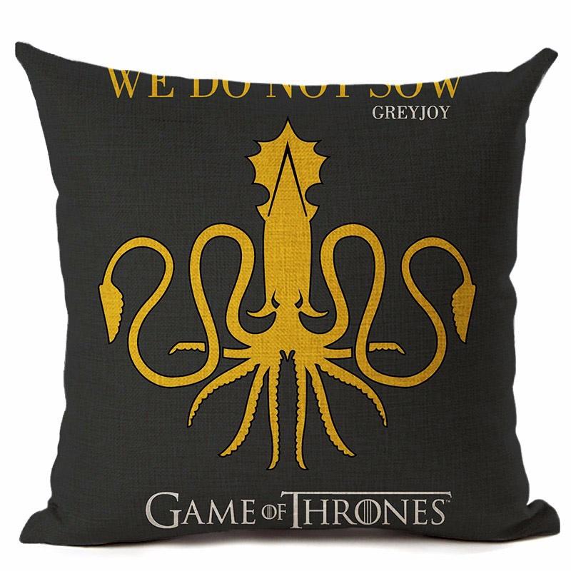 Game Of Thrones Themed Cotton Linen Pillow Cover For Winter Decor Sofa Home Car