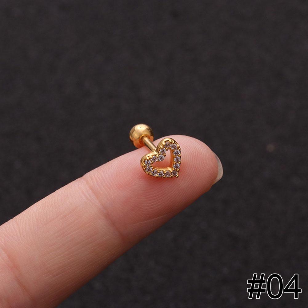 Women Simple Needle Pearl Gold Zircon Crown Stainless Steel Stud Earring Fashion Jewelry Eardrop Earrings