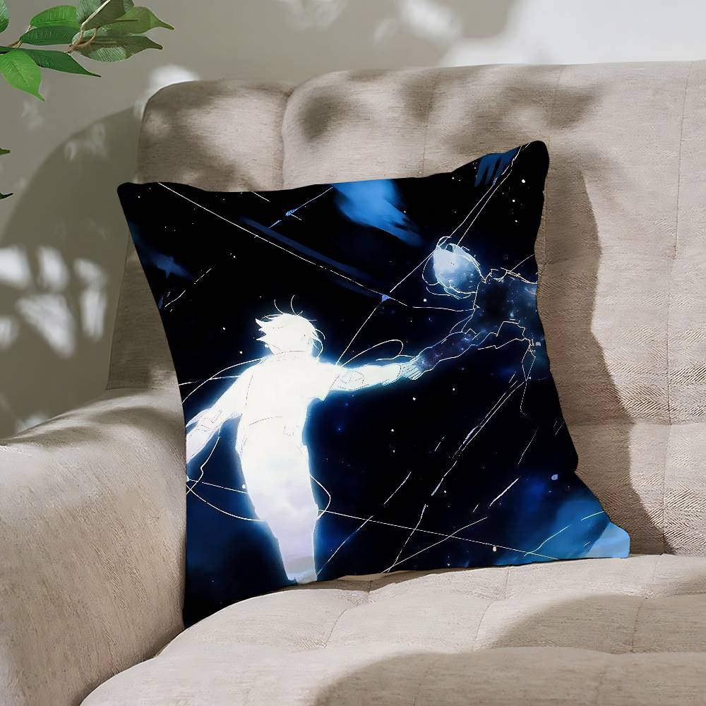 Quiet And Ethereal Blue Customizable Square Pillowcases Stylish And Soft Perfect For Beds Cars And Sofas
