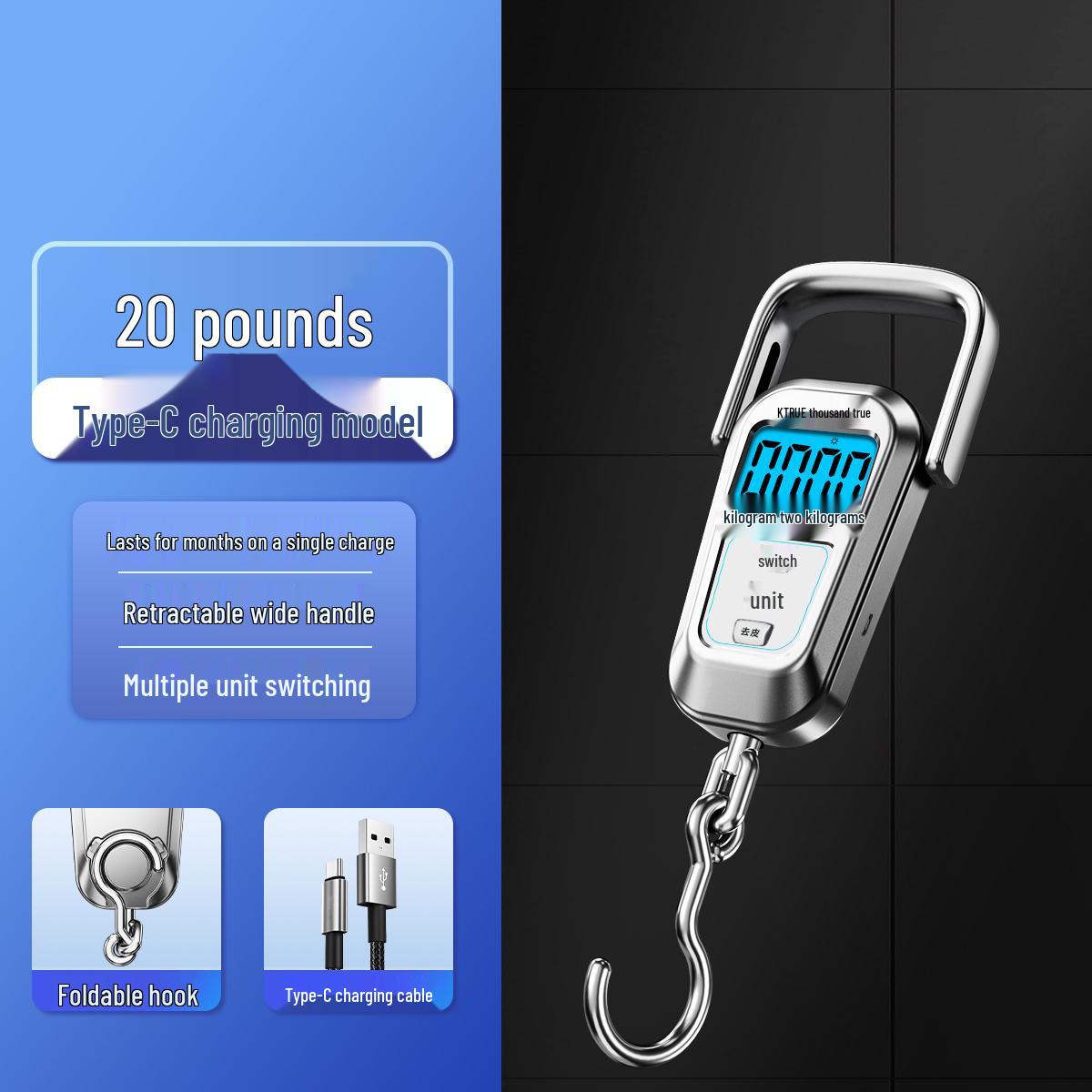 Compact High-Precision Portable Digital Scale for Home and Commercial Use