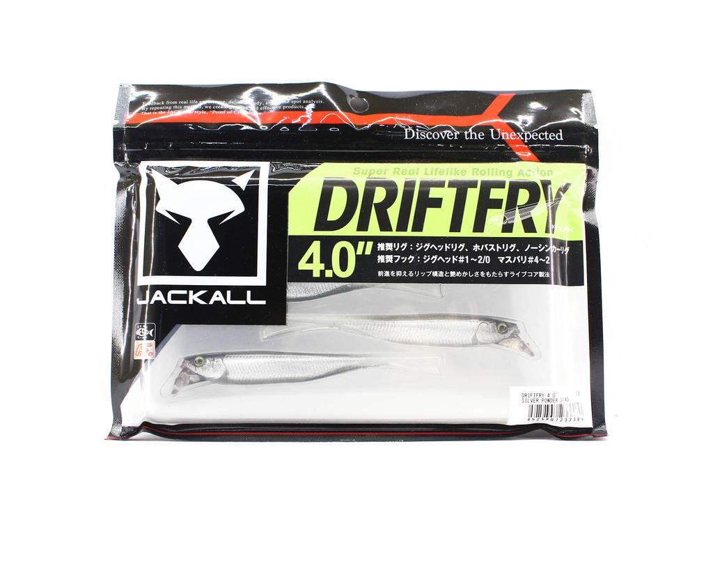 Jackall Soft Lure Drift Fry 4 Inch Silver Powder Shad (3384)