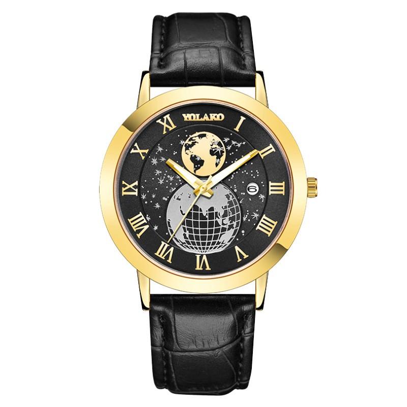 Mens Leather Business Fashion Watch Strap Watch For Gift Giving