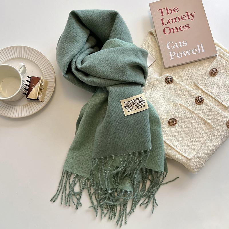 31Colors Fashion Cashmere Scarf for Women Warm Winter Solid Color Double Sided Wraps Neckerchief Poncho Echarpe Pashmina Stoles