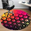 1pc Honeycomb Pattern Chair Carpet for Office, Round Non-Slip Durable Large Size Office Carpet, Suitable for Office, Beautiful Decoration