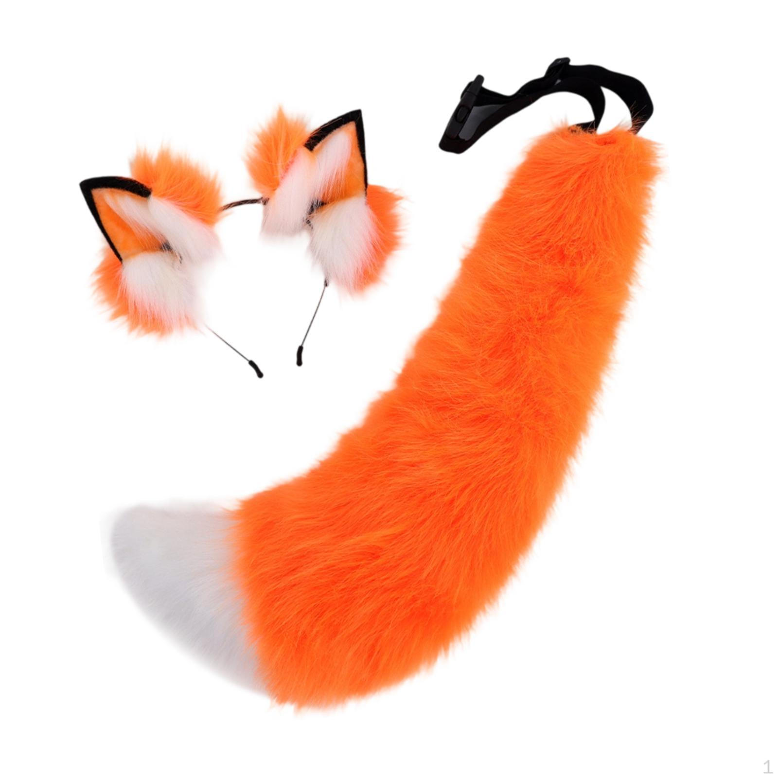 

Набор «Уши и хвост» Ободок для карнавального выступления Orange White