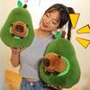 Avocado Capybara Plush Toy Cartoon Animals Fill Doll Accompany Pillow Appease