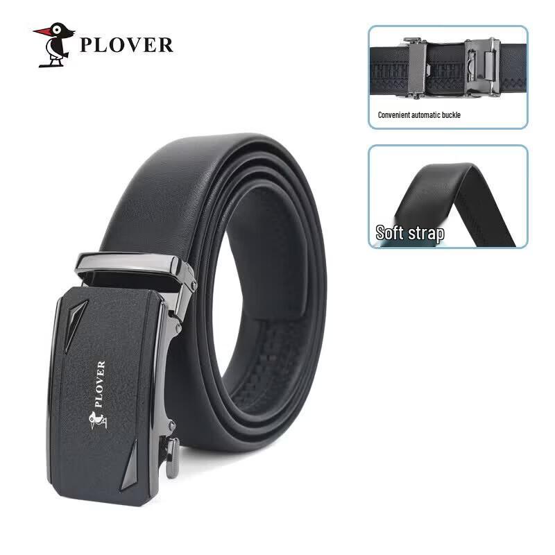 PLOVER Men s PU Leather Automatic Buckle Business Belt