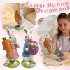Easter Bunny Resin Craft Figurine Garden Decorative Item Realistic Animal Ornament